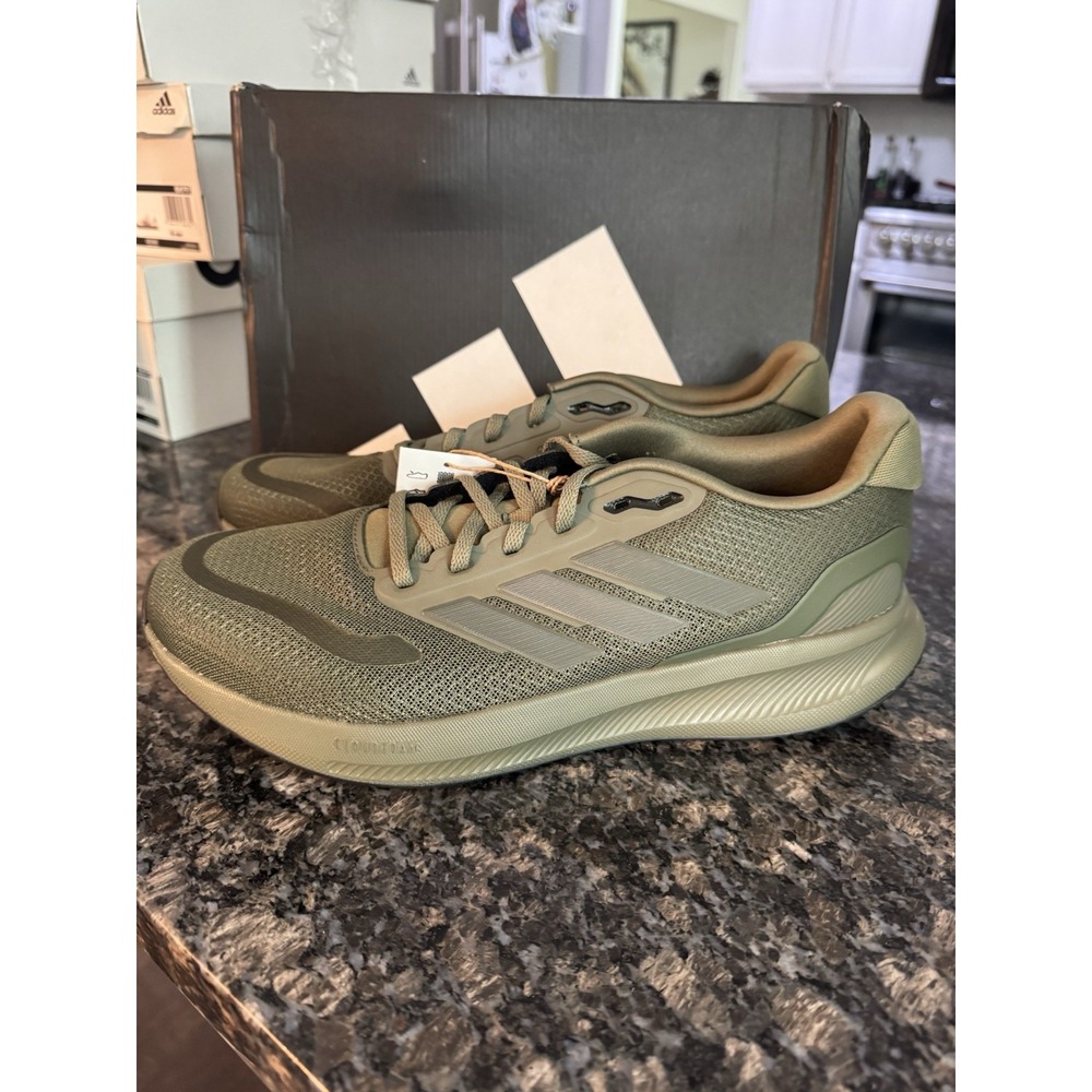 Adidas Runfalcon 5 Mens Running Shoes Olive Green IE0525 Sneakers Size‎ 10.5